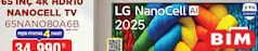 LG 65 İNÇ 4K HDR10 NANOCELL TV 65NANO80A6B AKILLI TELEVİZYON fiyat ve kampanya bilgisi